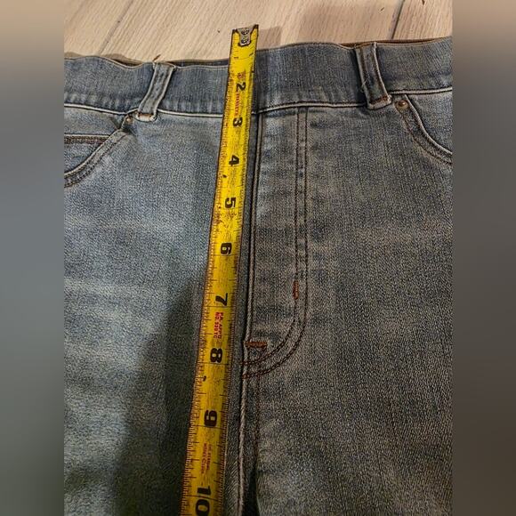 Spanx Womens Skinny Pull On Denim Jeans Size L Light Wash - Picture 6 of 8